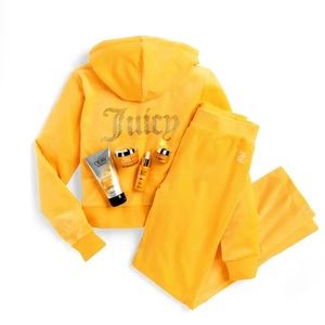 Juicy Couture Limited Edition Velour Olay Tracksuit Yellow Size S